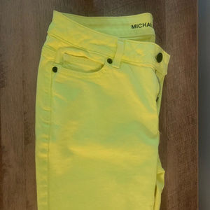 michael kors jeans womens yellow